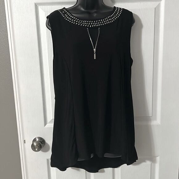 Tribal Black Sleeveless Top - Picture 1 of 3